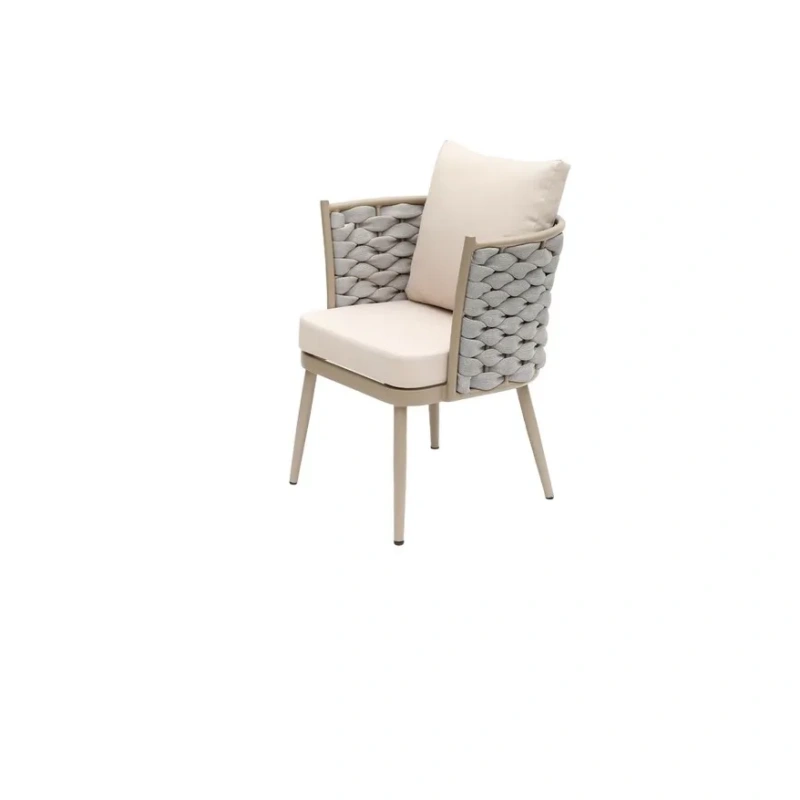 New Design Colorful Rope Weaving Hotel Cafe Table and Chairs Patio Outdoor Furniturev