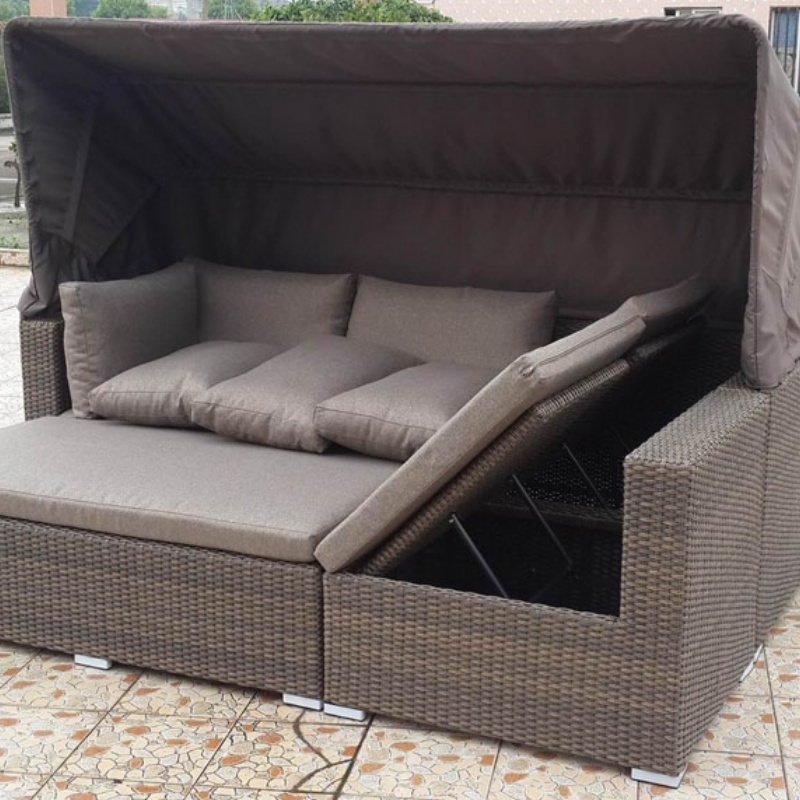 High Quality Aluminum L Shape Outdoor Sofa Set with Coffee Table Patio Furniture