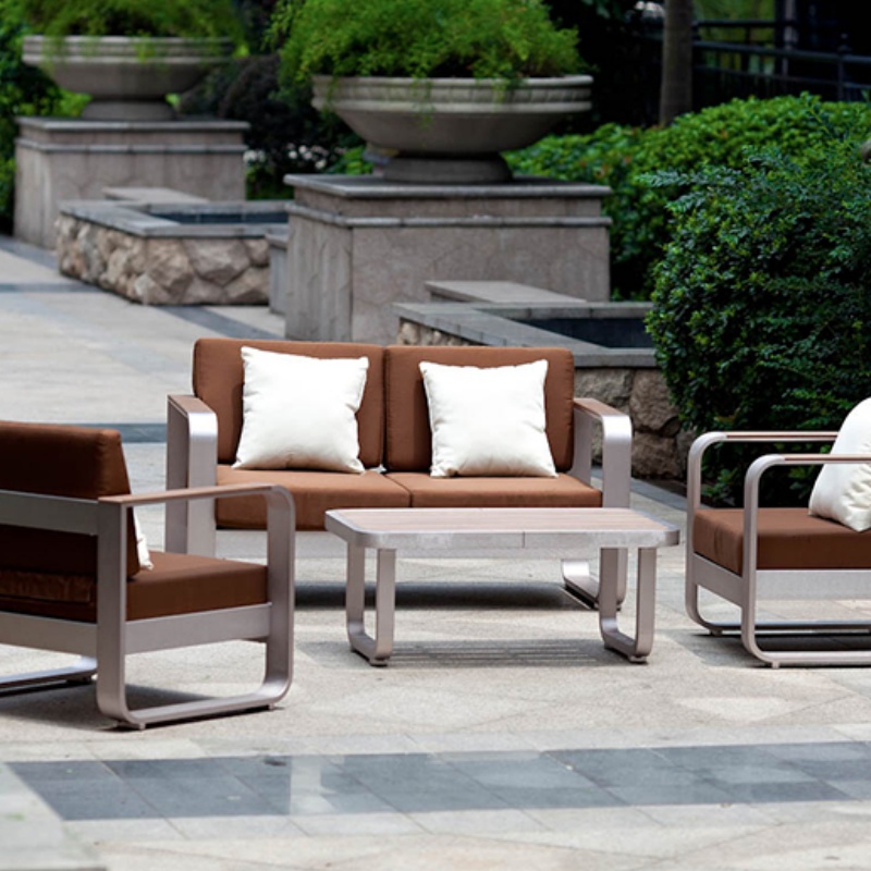 Leisure Luxury Rope Single Sofa Set Couch Outdoor Furniture with Foshan Factory Price