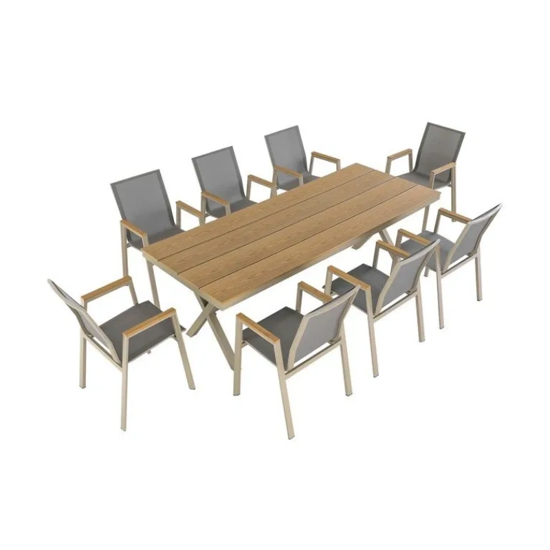 Hot OEM Customized Foshan Black Patio Chairs Outdoor Dining Table Sale Furniture