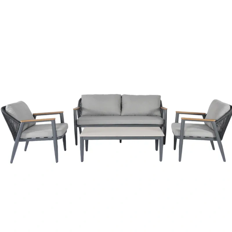 Foshan Darwin PE Rattan Sectional Sofa Outdoor Sets Aluminium Sofa Garden Furniture