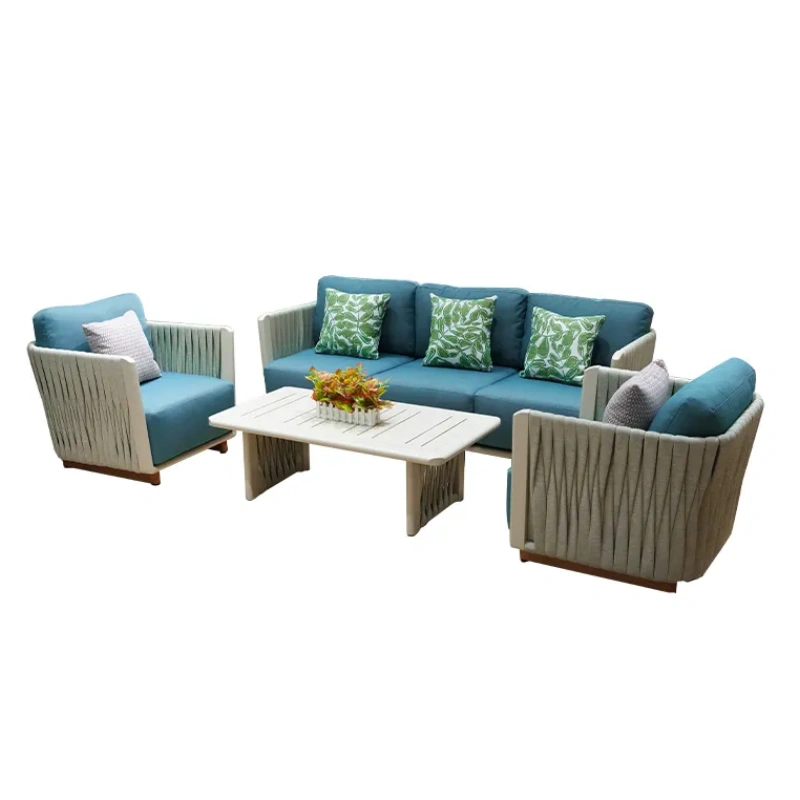 Cheap Price European OEM Customized Foshan Metal Chairs Aluminium Outdoor Dining Set Furniture