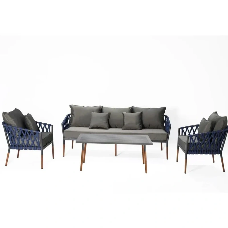 China Modern Extendable Outdoor Table and Chairs Manufacturer Outdoor Dining Sets for 6 Garden Furniture
