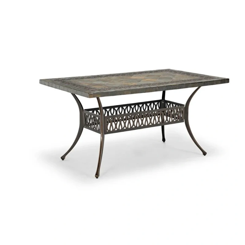 Customized European OEM Patio Table Rectangle Outdoor Dining Furniture Sets