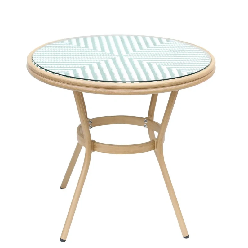 Cheap Aluminum Outdoor Round Patio Dining Table Set for 8 Garden Furniture