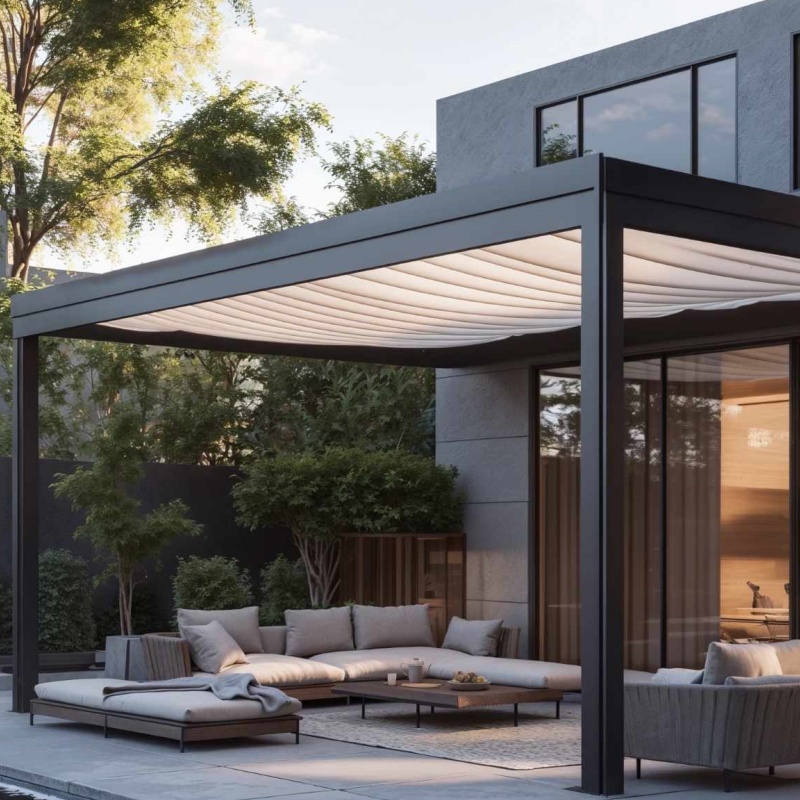 Customized Modern Furniture/Hotel/Bar/Living Room/Canopy Sun Shade Pavilion Awning Restaurant Gazebo Outdoor Garden Party Tent Aluminium Pergola