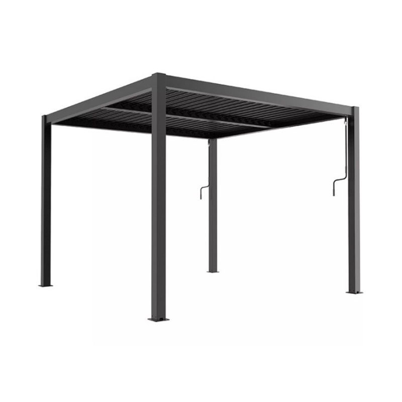 Motorized Freestanding Louvre Roof Bioclimatic Aluminium Pergola for Grill, Patio, Garden