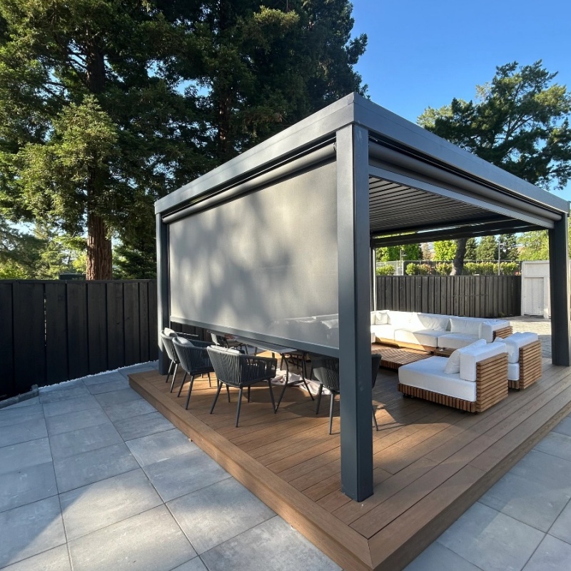 Wholesale Outdoor Garden Sun Shade Motorized Gazebo Louvered Aluminum Pergola