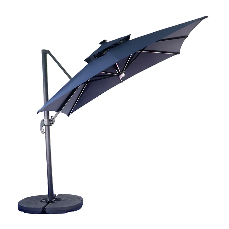 High Quality Pool Side Wind-Proof Banana Sun Parasol Sunshade Vintage Custom Umbrella
