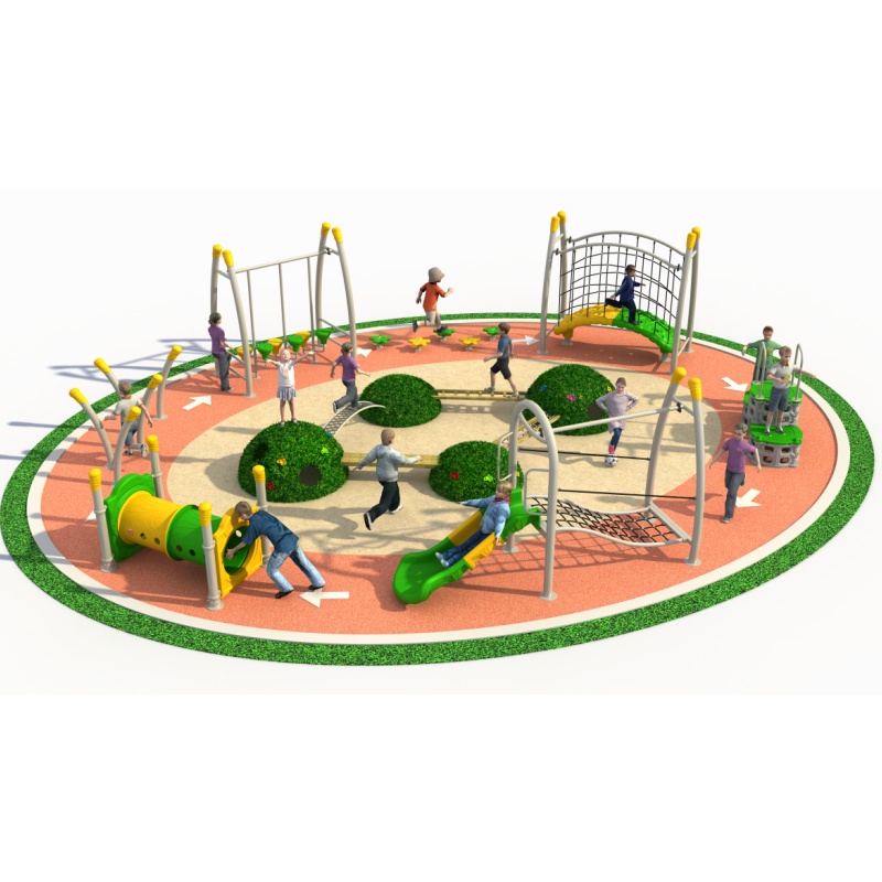 Magical Outdoor Playhouse with Colorful Slides for Children