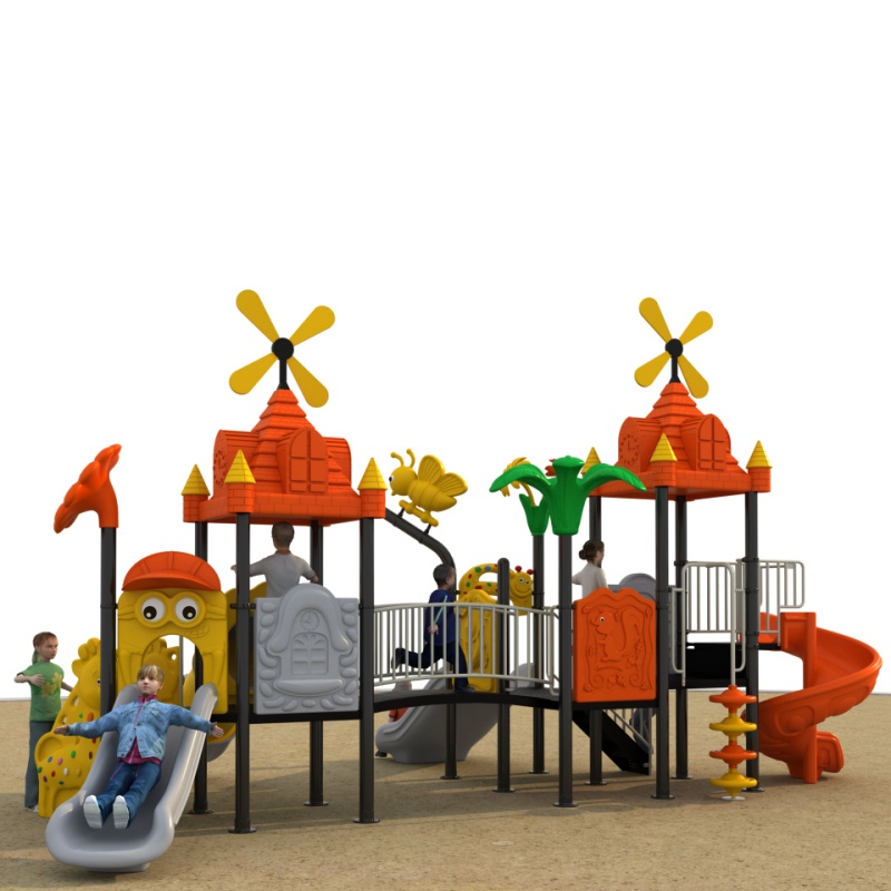Large Amusement Playground Outdoor Equipment with Multi-Functional Slides