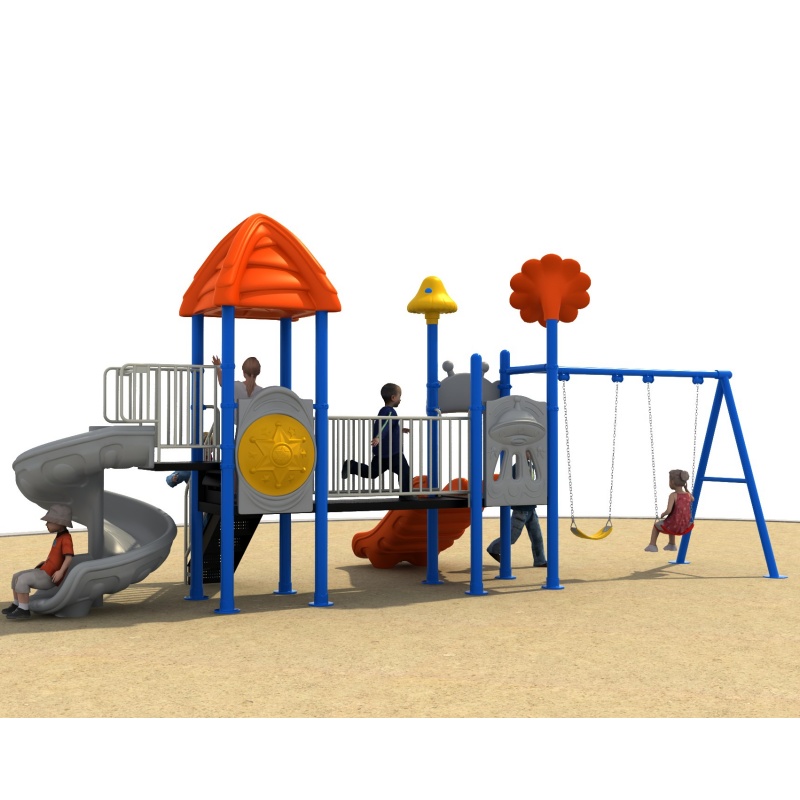 High-Performance Outdoor Playground Equipment with Kids Slide and Swing Set for Amusement Park Commercial Use TUV Certified Quality Manufacturer