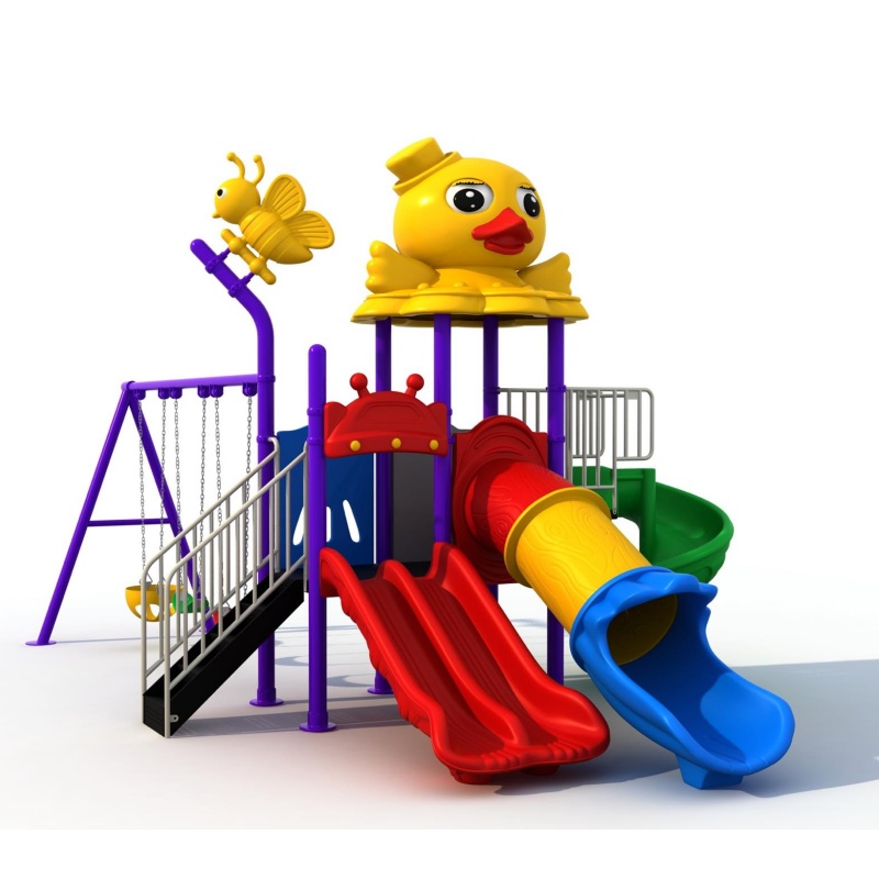 Children Toy Outdoor Playground Equipment Featuring Safe Plastic Slide
