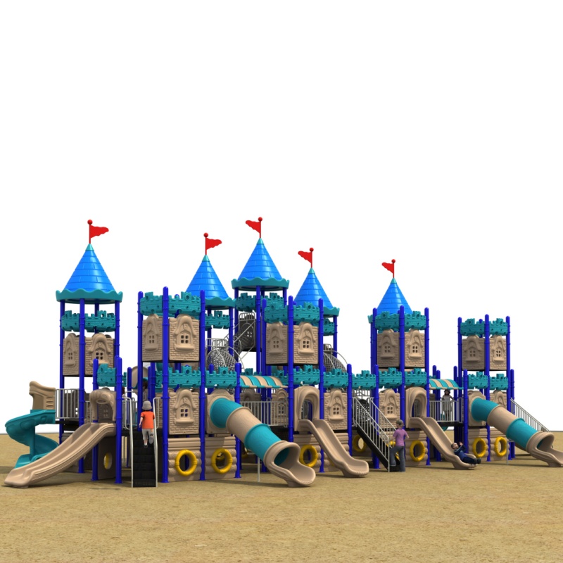 Large Scale Amusement Park Outdoor Playground Equipment Kids Slide Style Customizable Playground Set for International Export