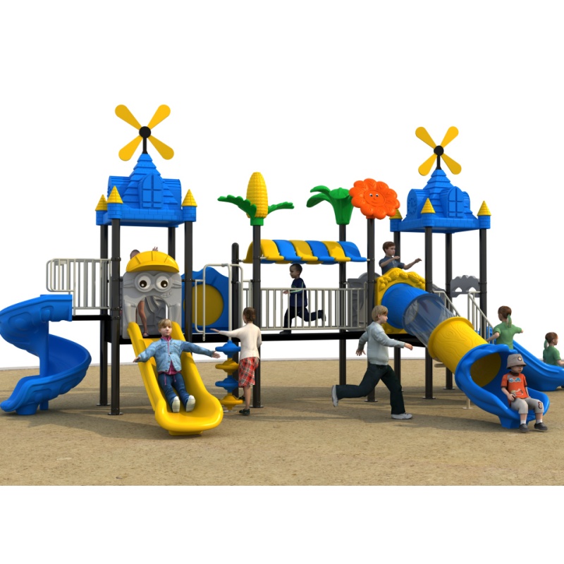 Large Amusement Playground Outdoor Equipment with Multi-Functional Slides
