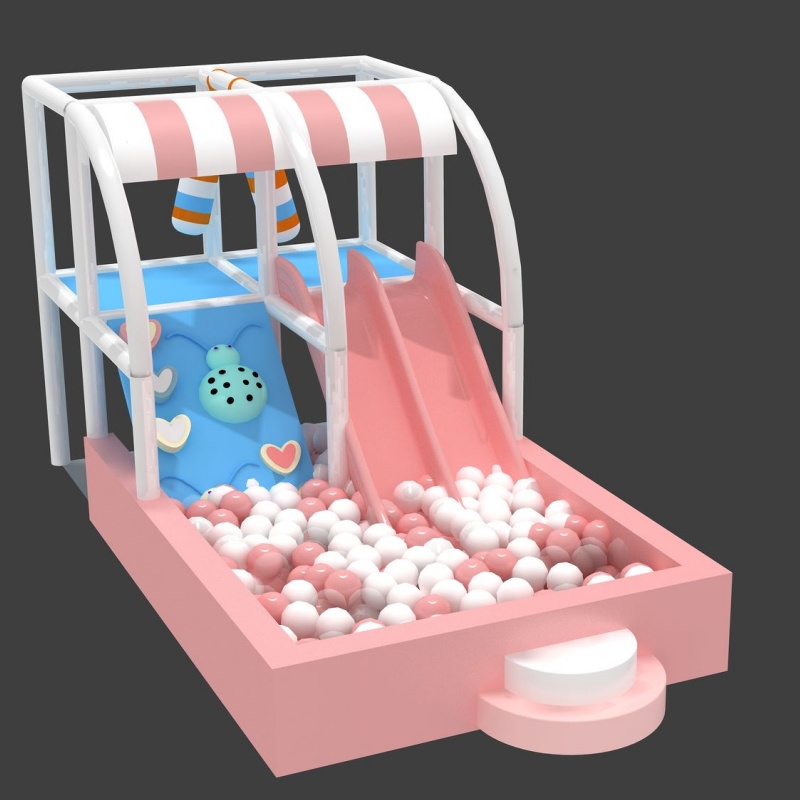 Zzrs Brand Durable Outdoor Playground Children Play Wooden House and Plastic Slide Combination for Residential Community and Public Park