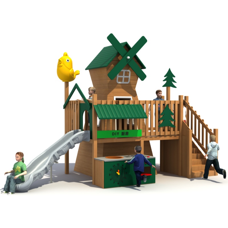 Large Scale Amusement Park Outdoor Playground Equipment Kids Slide Style Customizable Playground Set for International Export
