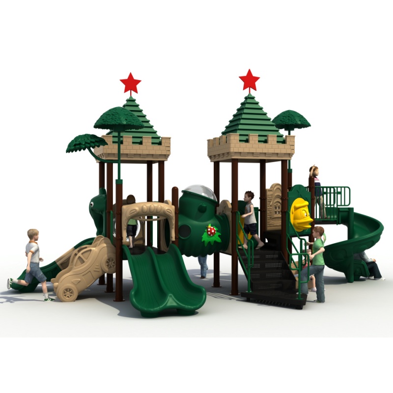 Large Scale Amusement Park Outdoor Playground Equipment Kids Slide Style Customizable Playground Set for International Export