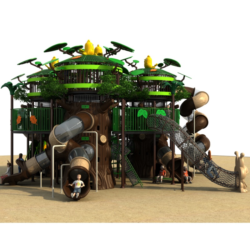 Wooden Outdoor Playground Slides for Kids - Model Zzrs20230907