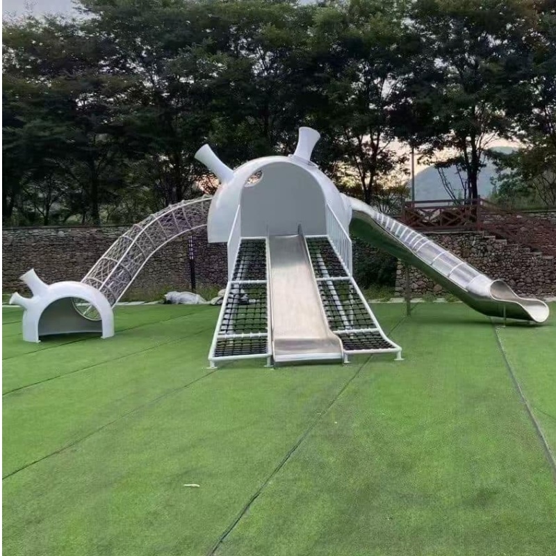 Child Plastic Slide for Outdoor Playground Equipment with Antiskid Design